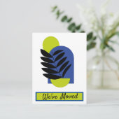 We zijn verhuisd Nieuwe adres Abstract Botanisch Briefkaart (Staand voorkant)