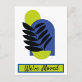 We zijn verhuisd Nieuwe adres Abstract Botanisch Briefkaart (Voorkant)