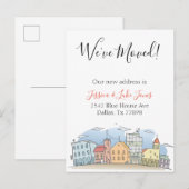 We zijn verhuisd Nieuwe adres mededeling Verhuizin Aankondigingskaart (Voorkant / Achterkant)