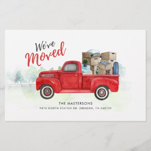 We zijn verhuisd Nieuwe adres verhuisbericht (Voorkant)