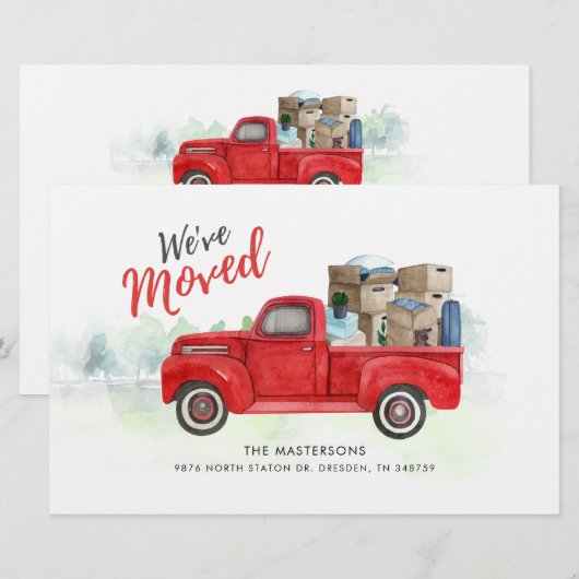 We zijn verhuisd Nieuwe adres verhuisbericht (Voorkant / Achterkant)