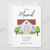 We Zijn Verhuisd Nieuwe Thuis Eenvoudig Minimalist Aankondiging (Voorkant)