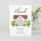 We Zijn Verhuisd Nieuwe Thuis Eenvoudig Minimalist Aankondiging (Staand voorkant)