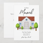 We Zijn Verhuisd Nieuwe Thuis Eenvoudig Minimalist Aankondiging (Voorkant / Achterkant)