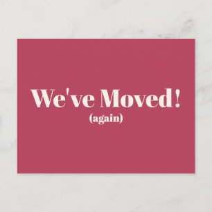We Zijn Verhuisd Nieuwe Thuis Magenta Verhuisberic Briefkaart