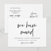 We zijn verhuisd, Nieuwe thuisadres aankondiging Briefkaart (Voorkant / Achterkant)