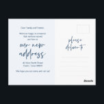 We zijn verhuisd, Nieuwe thuisadres aankondiging Briefkaart<br><div class="desc">Dit moderne minimalistische ontwerp nieuwe huis,  bewegende aankondiging,  adreswijziging briefkaarten (met kaartentitel,  we zijn verhuisd). Het is de perfecte manier om aan je vrienden en familie aan te kondigen dat je bent verhuisd.</div>