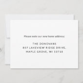 We zijn verhuisd! Nieuwe thuisfoto Aankondiging (Achterkant)