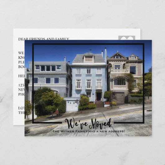 We zijn verhuisd | Nieuwe thuisfoto die we hebben  Aankondigingskaart (Voorkant / Achterkant)