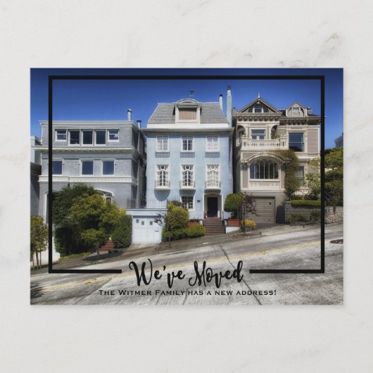 We zijn verhuisd | Nieuwe thuisfoto die we hebben  Aankondigingskaart (Voorkant)