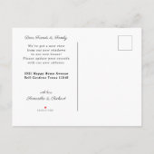 We zijn verhuisd om typografie Black White Moving Aankondigingskaart (Achterkant)