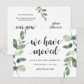 We zijn verhuisd, onze nieuwe thuisadres aankondig briefkaart (Voorkant / Achterkant)