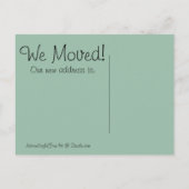 We zijn verhuisd! Oude deurknop Aankondigingskaart (Achterkant)