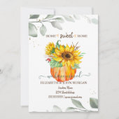 We zijn verhuisd, pompoen, bladeren, zonnebloemen, (Voorkant)