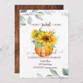 We zijn verhuisd, pompoen, bladeren, zonnebloemen, (Voorkant / Achterkant)