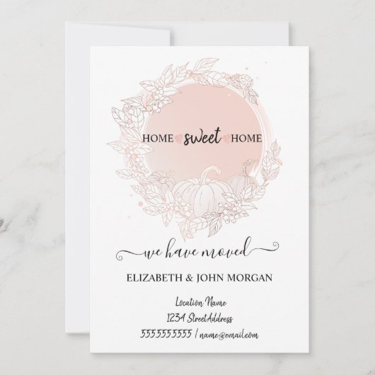 We zijn verhuisd, pompoenen, Home Sweet Home (Voorkant)