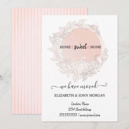 We zijn verhuisd, pompoenen, Home Sweet Home (Voorkant / Achterkant)