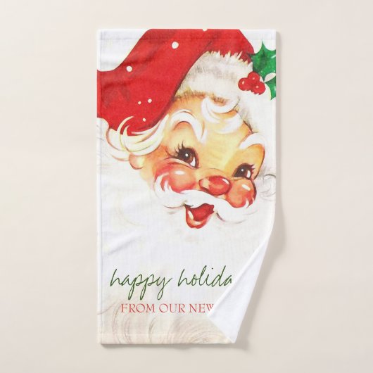 We zijn verhuisd, Retro Kerstman Bad Handdoek (Handdoek)