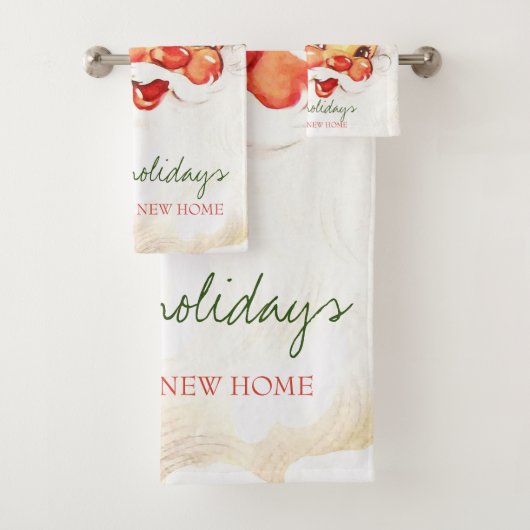 We zijn verhuisd, Retro Santa Claus. Bad Handdoek (Insitu)