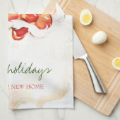 We zijn verhuisd, Retro Santa Claus. Theedoek (Quarter Fold)