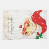 We zijn verhuisd, Retro Santa Claus. Theedoek (Horizontaal)