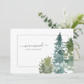 We zijn verhuisd Rustic Watercolor Evergreen Aankondiging (Staand voorkant)
