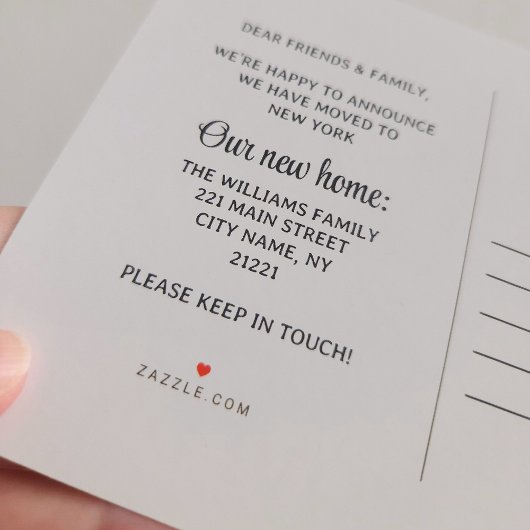 We zijn verhuisd Scandinavische New Home Change ad Aankondigingskaart