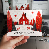 We zijn verhuisd Scandinavische New Home Change ad Aankondigingskaart