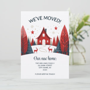 We zijn verhuisd Scandinavische Nieuw Huis Nieuw A Aankondiging