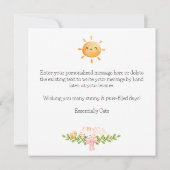 We zijn verhuisd! Schattige theepot huis met katte Aankondiging (Achterkant)