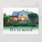 We zijn verhuisd Script Nieuw Adres Foto Aankondigingskaart (Voorkant)