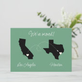 We zijn verhuisd! Staat naar staat aankondiging (Staand voorkant)