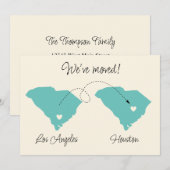 We zijn verhuisd! Staat naar Staat  Aankondiging t (Voorkant / Achterkant)