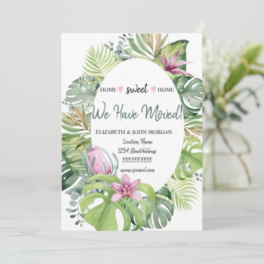 We zijn verhuisd, Tropische bloemen bladeren (Staand voorkant)