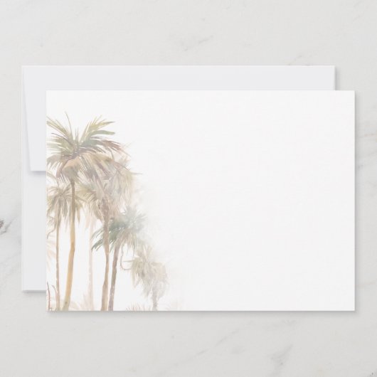 We zijn verhuisd Tropische palmbomen verhuizen adr Aankondiging (Achterkant)