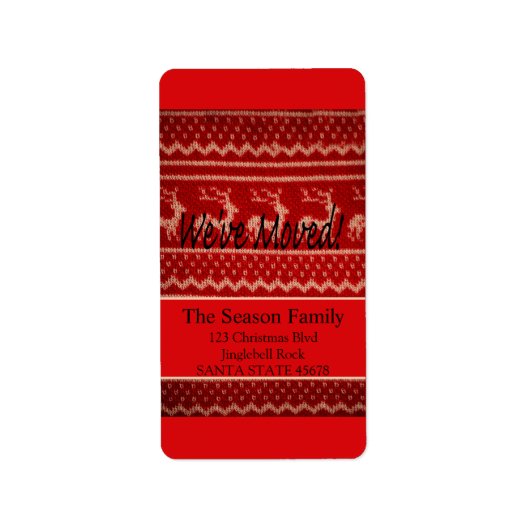 We zijn verhuisd. Ugly kerstkeuken Etiket (Voorkant)