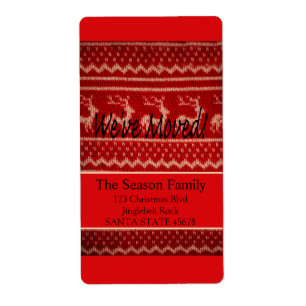 We zijn verhuisd. Ugly kerstkeuken Etiket