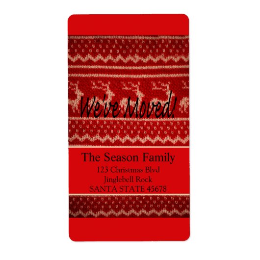 We zijn verhuisd. Ugly kerstkeuken Etiket (Voorkant)