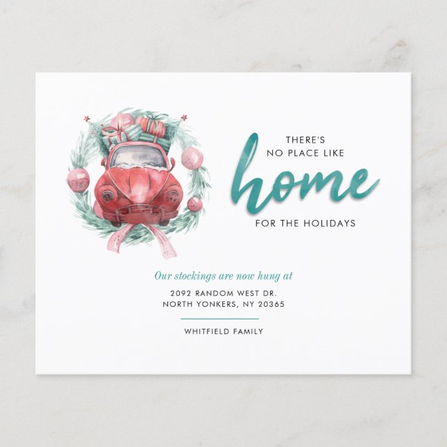 We zijn verhuisd vakantie verhuisde aankondiging B (Voorkant)