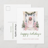 We zijn verhuisd, vakantie voordeur aankondigingskaart (Voorkant / Achterkant)