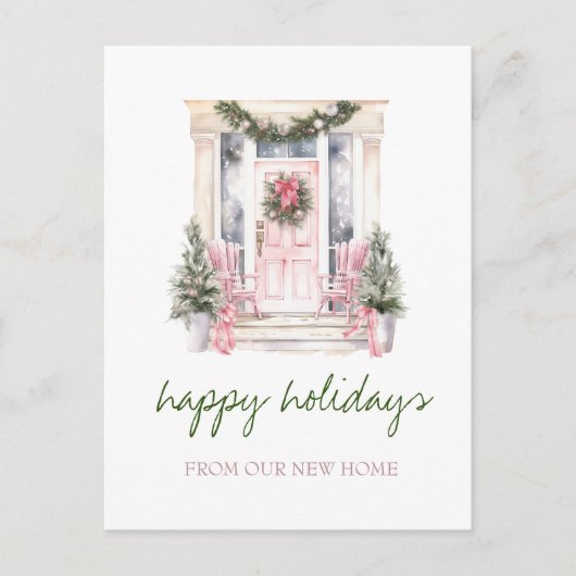 We zijn verhuisd, vakantie voordeur aankondigingskaart (Voorkant)