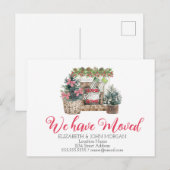 We zijn verhuisd, vakantiehaard, homepage aankondigingskaart (Voorkant / Achterkant)