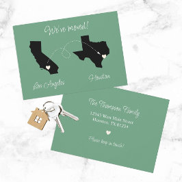 We zijn verhuisd! Van staat naar staat  Aankondigi Aankondiging