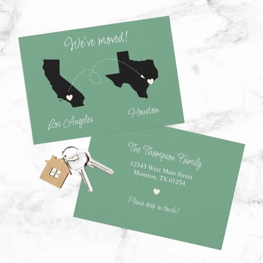 We zijn verhuisd! Van staat naar staat  Aankondigi Aankondiging