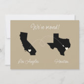 We zijn verhuisd! Van staat naar staat Aankondiging (Voorkant)