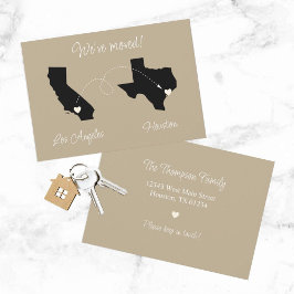 We zijn verhuisd! Van staat naar staat Aankondiging