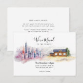 We zijn verhuisd van Stad naar Landelijke Omgeving Notitiekaartje (Voorkant / Achterkant)