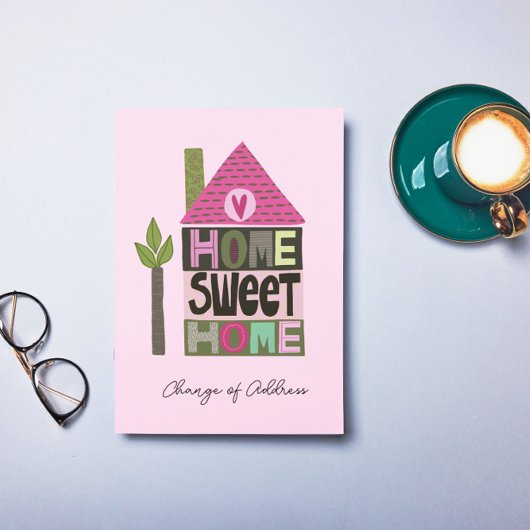 We zijn verhuisd verandering van adres speelse let aankondiging