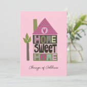 We zijn verhuisd verandering van adres speelse let aankondiging (Staand voorkant)