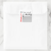 We zijn verhuisd vierkante sticker (Tas)